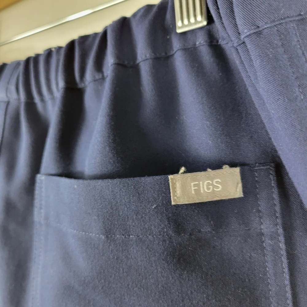 Figs Technical Collection Pull On Tie Waist Straight Leg Scrub Pants Tall - Picture 8 of 11